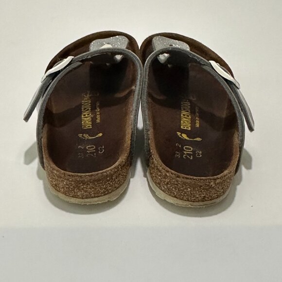 Birkenstock Gizeh Sandal - Kids' US 2 - 2.5 - Silver Glitter VERY GOOD CONDITION - Picture 8 of 9